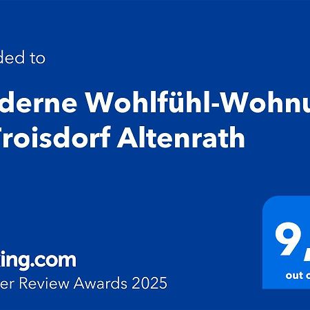 Moderne Wohlfuehl-Wohnung In Troisdorf Altenrath Exterior foto